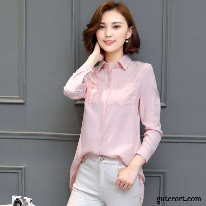 Business Damenblusen, Transparente Bluse Gelb