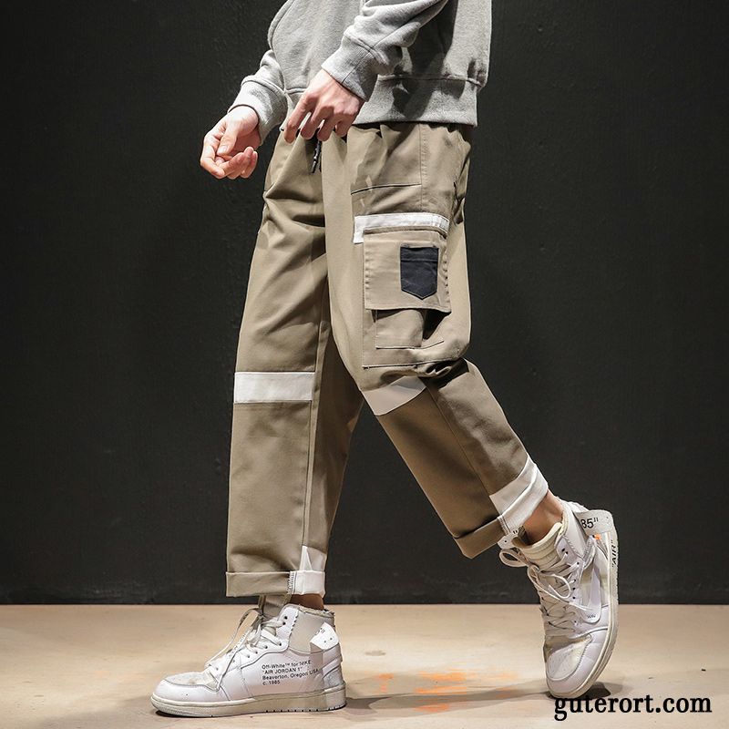 Cargohose Herren Neu Trend Sommer Fett Lose Freizeit Army Grün