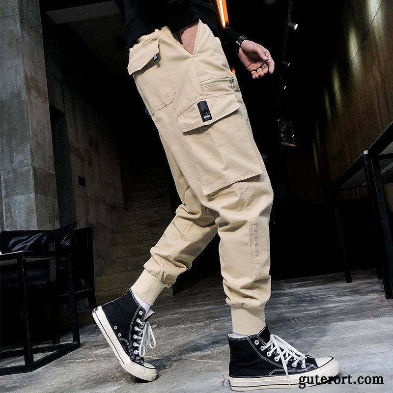 Cargohose Herren Neunte Hose Werkzeugbau Sport Trend Freizeit Allgleiches Camouflage Khaki