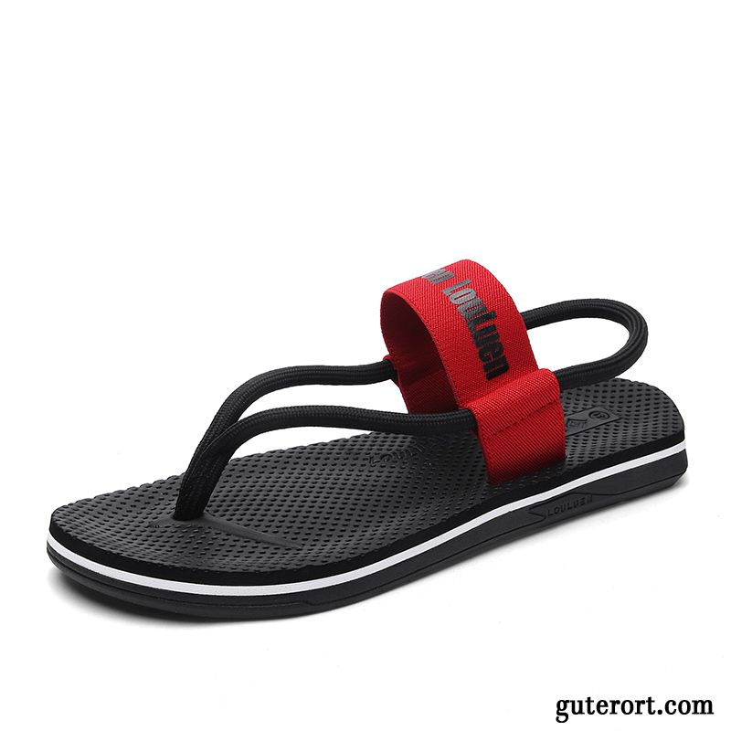 Flip Flops Herren Draussen Schuhe Persönlichkeit Mode Rutschsicher Neue Sandfarben Schwarz