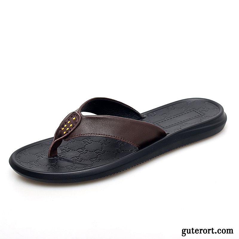 Flip Flops Herren Hausschuhe Europa Sandalen Persönlichkeit Sommer Trend Schwarz