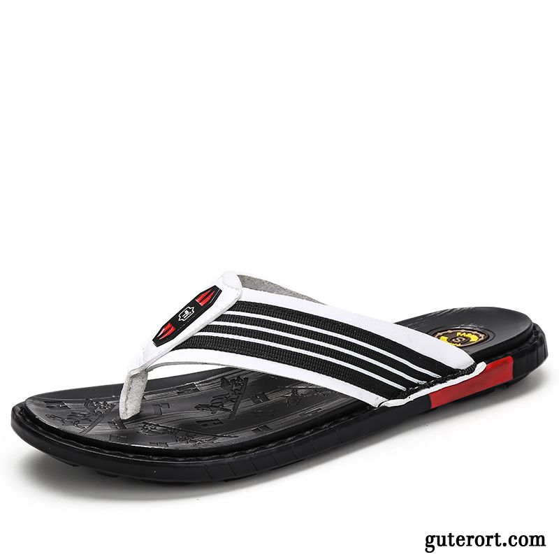 Flip Flops Herren Neue Sommer Europa Trend Hausschuhe Sandalen Sandfarben Schwarz