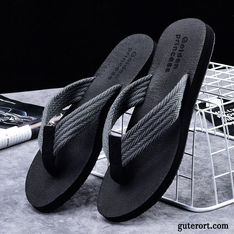 Flip Flops Herren Trend Sandalen Casual Sommer Schuhe Europa Sandfarben Schwarz