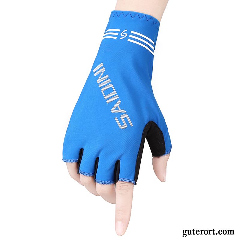 Handschuhe Herren Sport Verschleißfeste Rutschfest Dünne Sonnenschutz Armschienen Azurblau