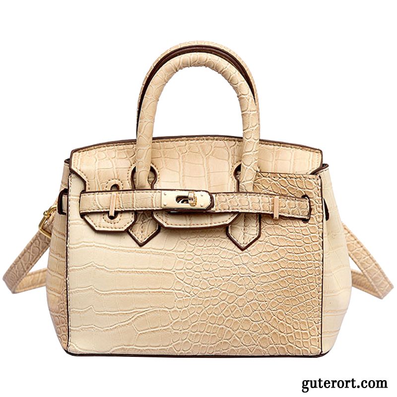 Handtaschen Damen 2018 Umhängetasche Mini Neu Retro Trend Khaki Gold