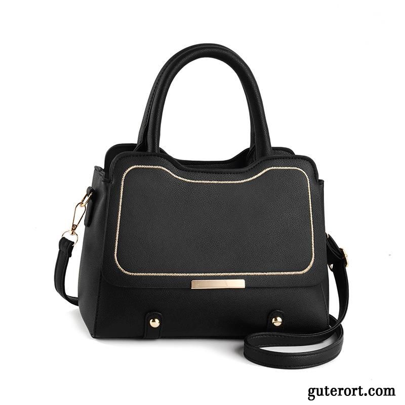 Handtaschen Damen Frühling Leichtgewicht Niedlich Elegant 2019 Freizeit Schwarz