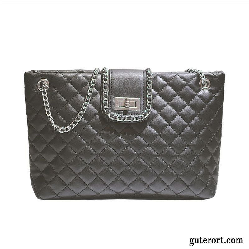 Handtaschen Damen Große Kapazität Mode Trend 2019 Neu All Match Schwarz