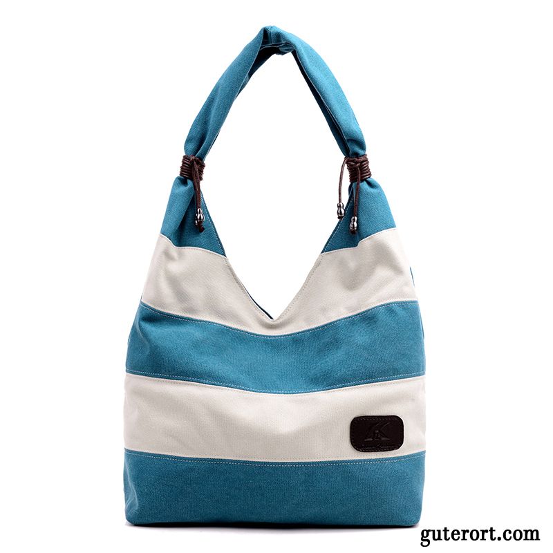 Handtaschen Damen Neu Große Tasche Sommer Freizeit Kunst 2019 Blau