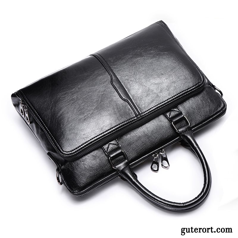 Handtaschen Herren Neu Trend Business Freizeit Aktentasche 2019 Schwarz