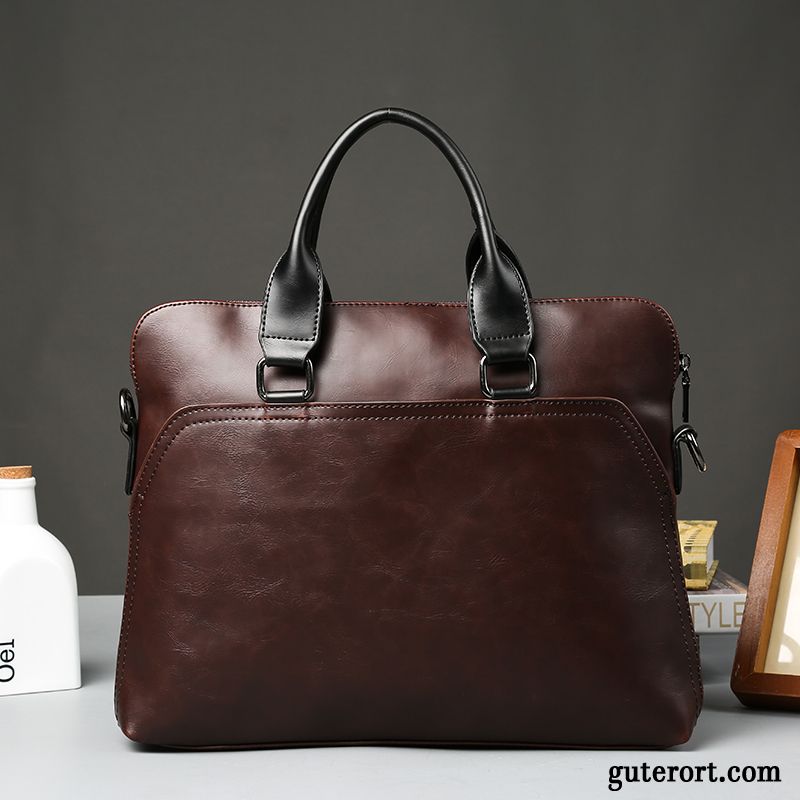 Handtaschen Herren Umhängetasche 2019 Computer Tasche Trend Neu Freizeit Braun