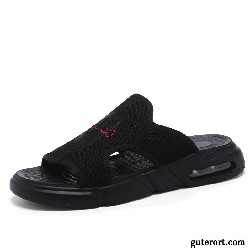 Hausschuhe Herren Pantolette Persönlichkeit Europa Sandalen Neue Trend Sandfarben Schwarz