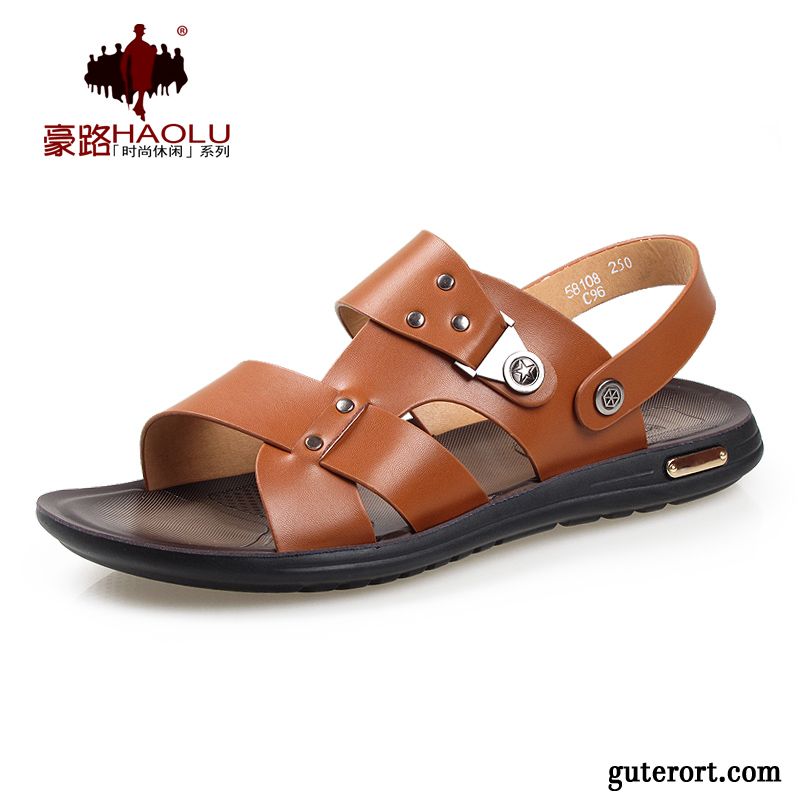 Herren Sandalen Kaufen Günstig, Sandalen Herren Keilabsatz Kupfer