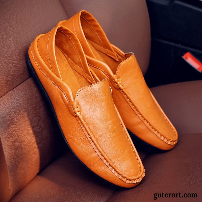 Herren Schuhe Weiß Billig, Braune Schnürschuhe Herren Halbschuhe Orangerot