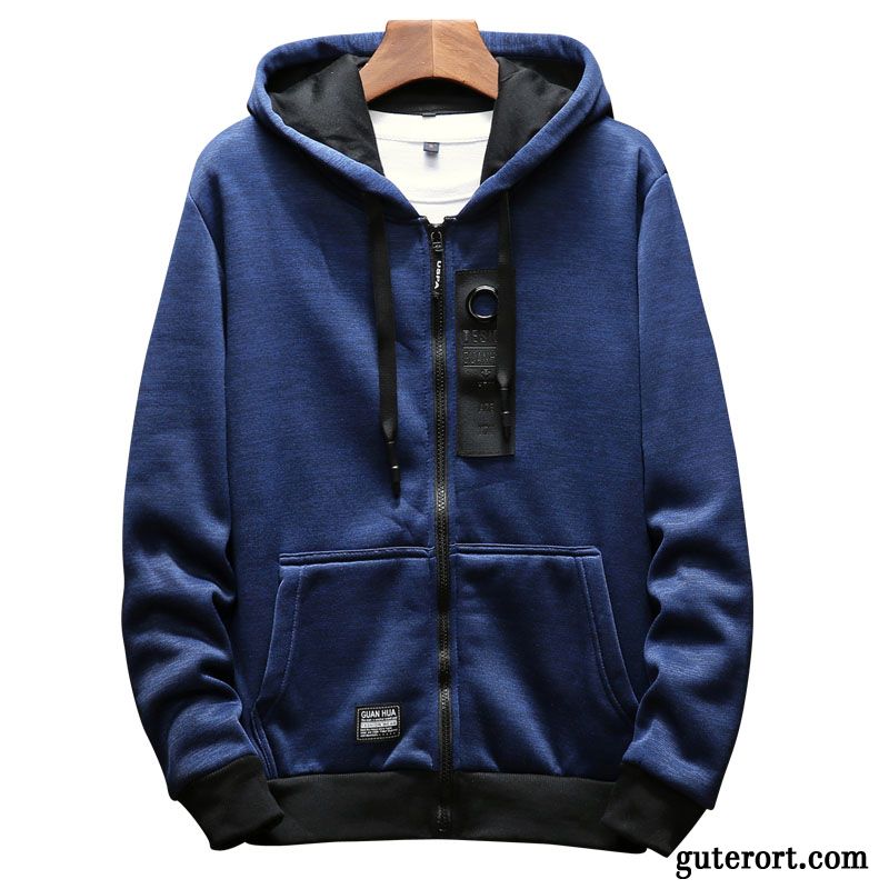 Hoodie Herren Schüler Herbst Sport Überzieher Trend Neu Navy Blue