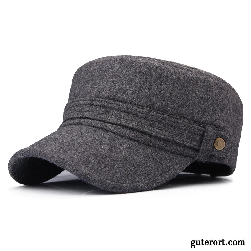 Hüte / Caps Herren Mittel Alter Warm Halten Trend Jugend Baseballmütze Grau