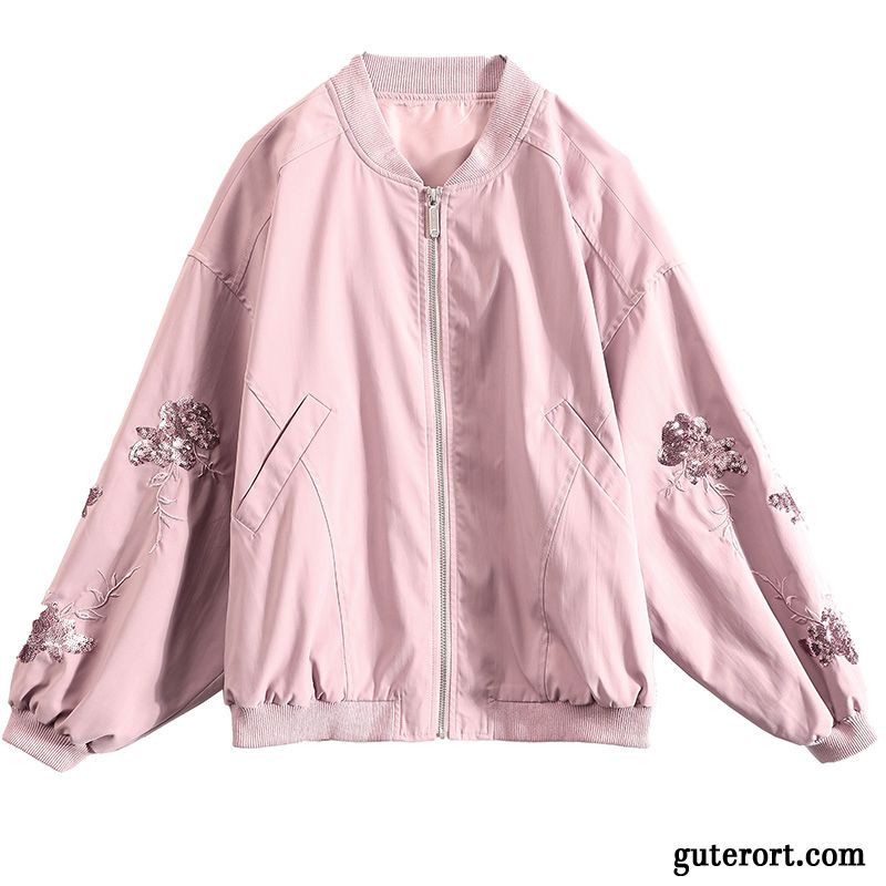 Jacken Damen Feder Bolero Lose Herbst Europa Trend Rosa