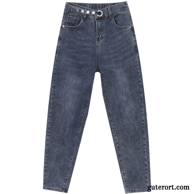 Jeans Damen Harlan Dünn Neu Lose Hose Allgleiches Blau