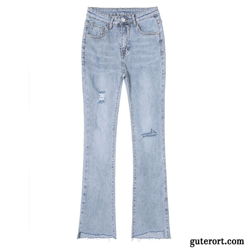 Jeans Damen Herbst Neu Ausgestellte Jeans Trend Temperament Europa Blau