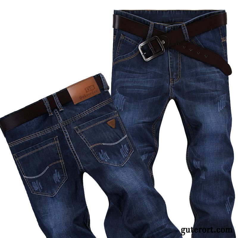 Jeans Destroyed Herren Schwarz, Straight Jeans Herren