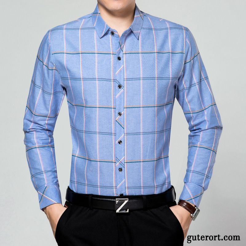 Mode Für Männer, Herren Hemd Kurzarm Bügelfrei Hemden Grün