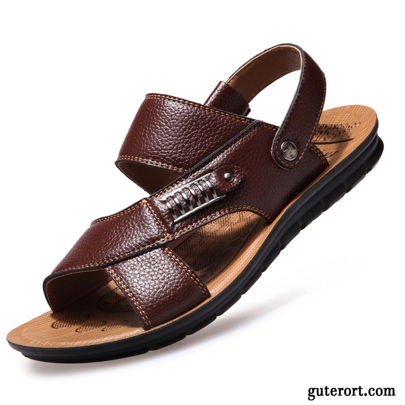 Kork Sandalen Herren Rabatt, Sandalen Herren Schwarz Scharlachrot