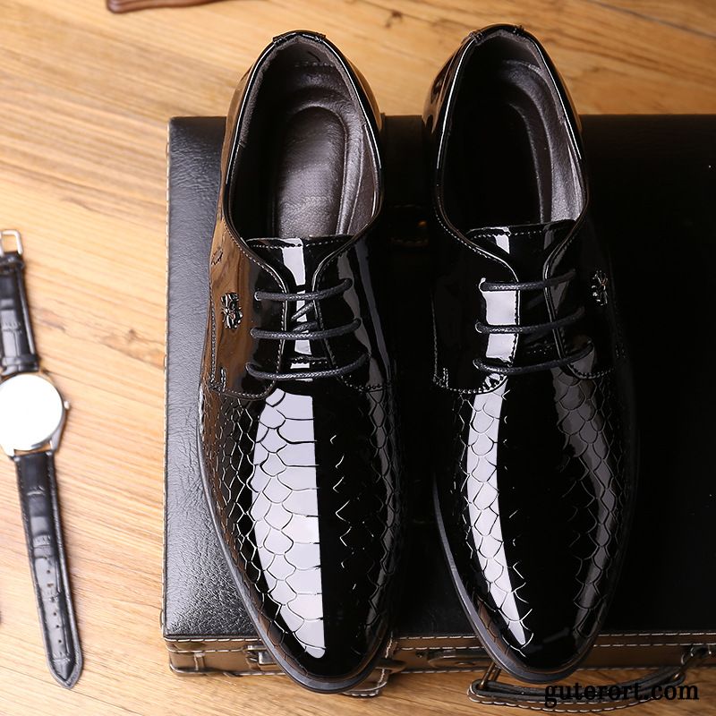 Lederschuhe Herren Hochzeit Schuhe Trend Neue Lederschue Geschäft Mode Schwarz