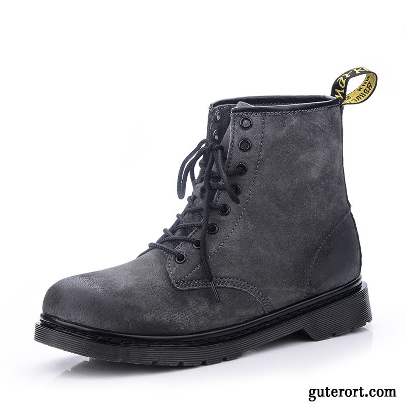 Lederschuhe Herren Schwarz Stiefel Weiß, Gute Winterschuhe Herren