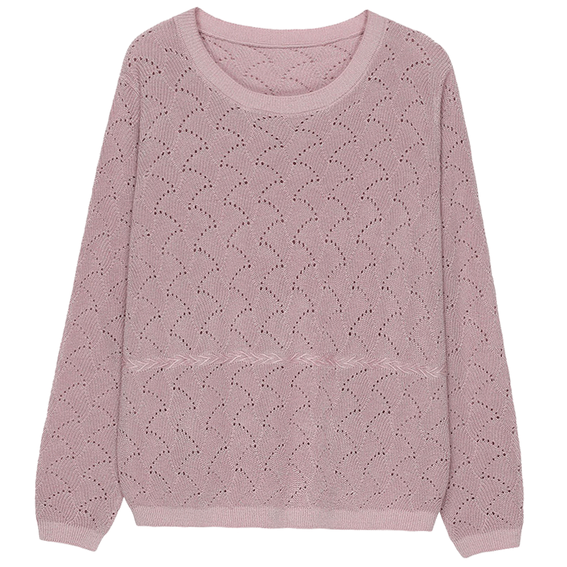 Pullover Damen Mode Lange Ärmel Große Größe Europa Strickwaren Neu Blau Rosa