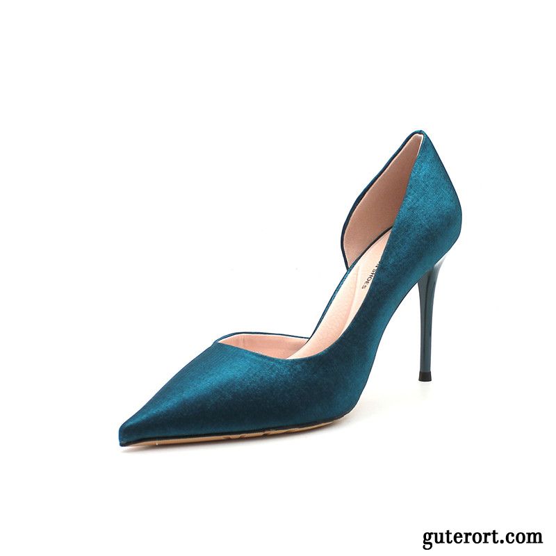 Pumps Damen Temperament Allgleiches Sexy Sommer Schuhe Herbst Blau