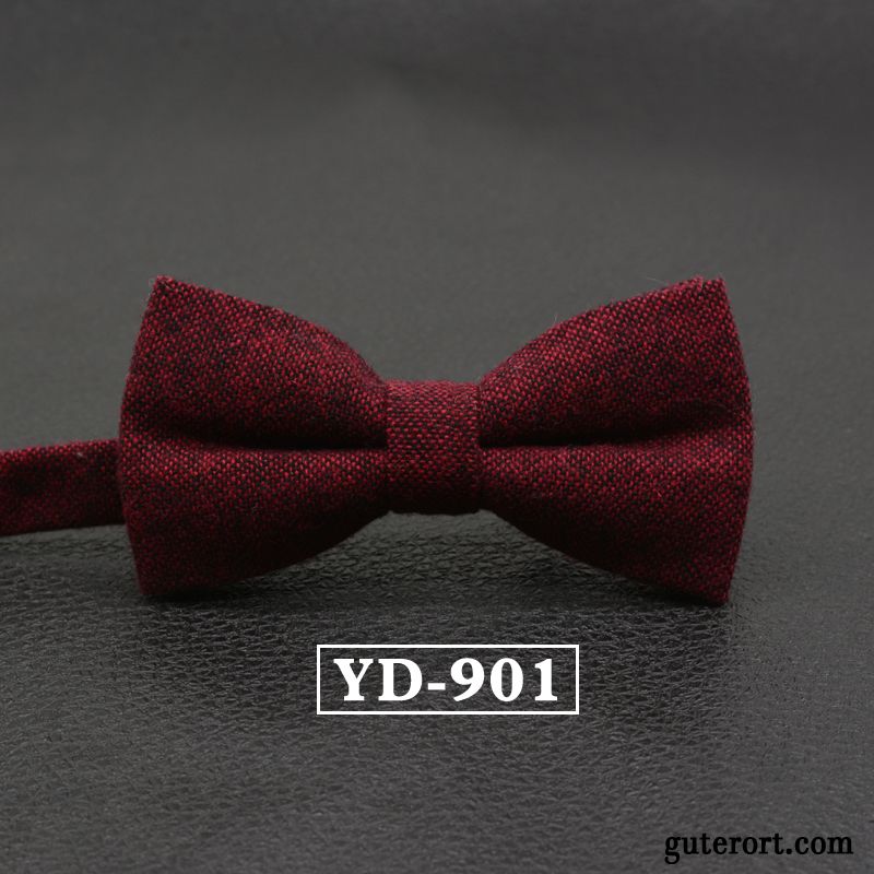 Querbinder Fliege Herren Verheiratet Freizeit Formelle Kleidung Bräutigam Bowknot England Bordeauxrot Grau