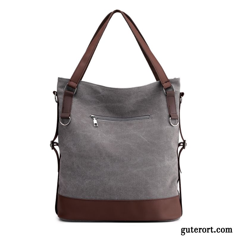 Reisetasche Damen 2018 Reisen Einfach Leinwand Mode Neu Grau