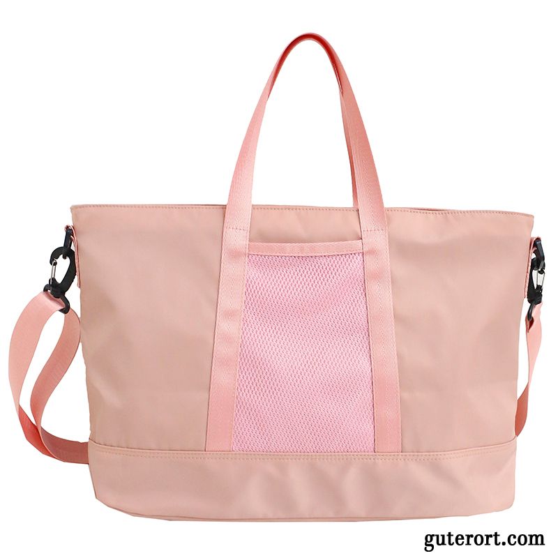 Reisetasche Damen Gepäcktasche Mini Geschäftsreise Training Große Kapazität Kurz Rosa