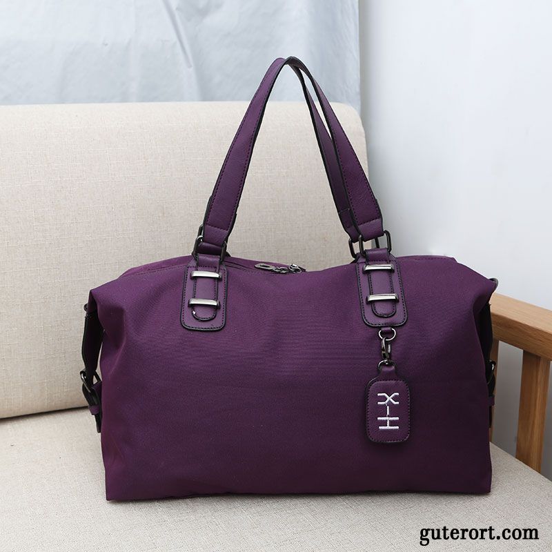 Reisetasche Damen Geschäftsreise Handtasche Herren Business Gepäcktasche Reisen Purpur Lila