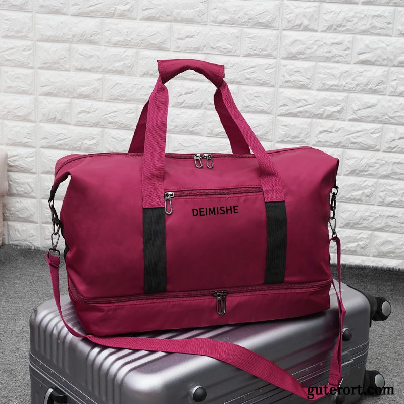 Reisetasche Damen Mesh Gepäcktasche Trend Herren Geschäftsreise Reisen Rot