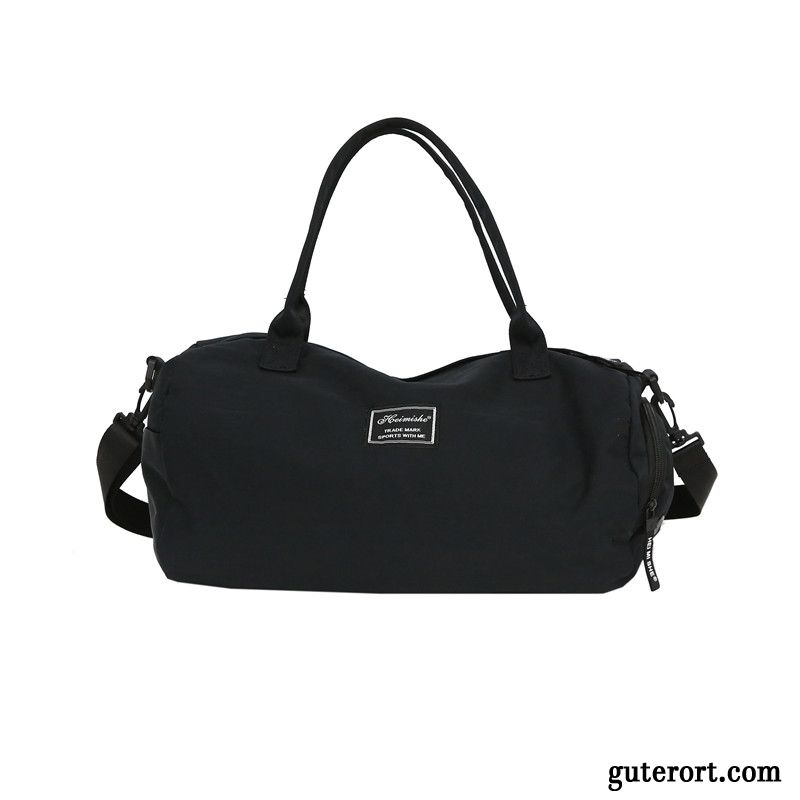 Reisetasche Damen Sport Gepäcktasche Reisen Kurz Trend Herren Schwarz