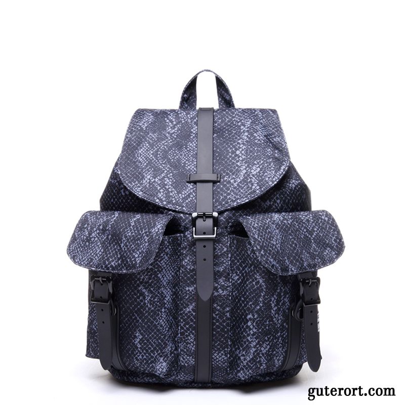 Reisetasche Herren Groß Student Europe Schultasche Doppelnutzen Rucksack Blau