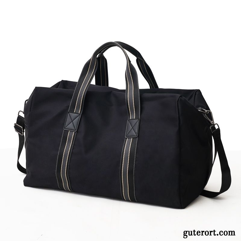 Reisetasche Herren Reisen Business Stoff Kurz Große Kapazität Fitness Schwarz