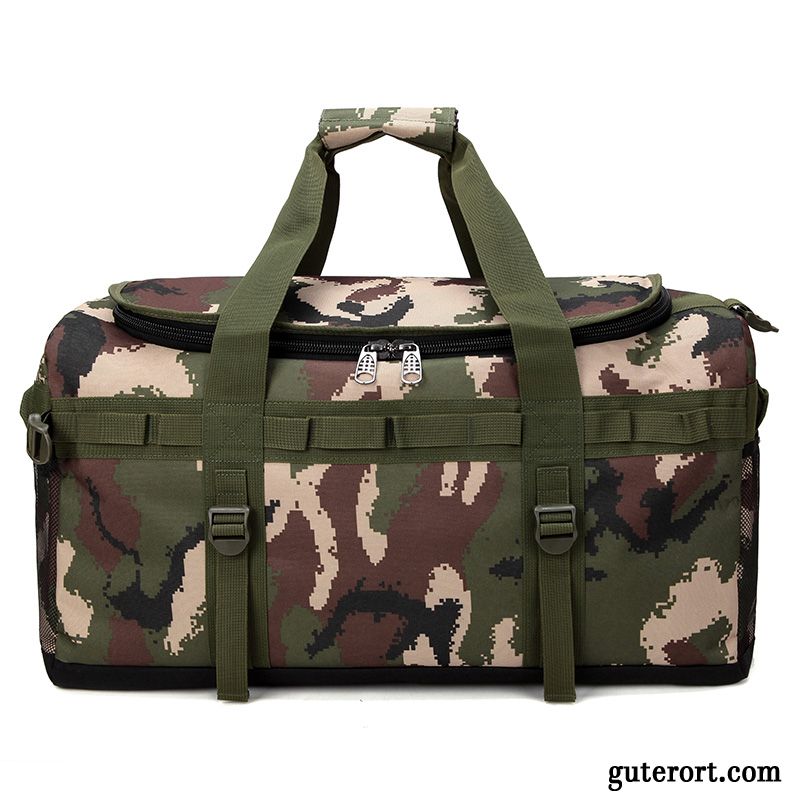 Reisetasche Herren Reisen Outdoor Damen Große Tasche Super Große Kapazität Army Grün Camouflage