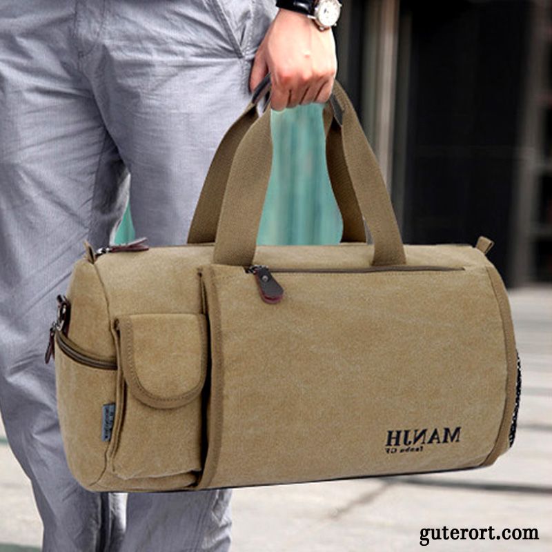 Reisetasche Herren Trend Umhängetasche Handtasche Business Fitness Runde Khaki