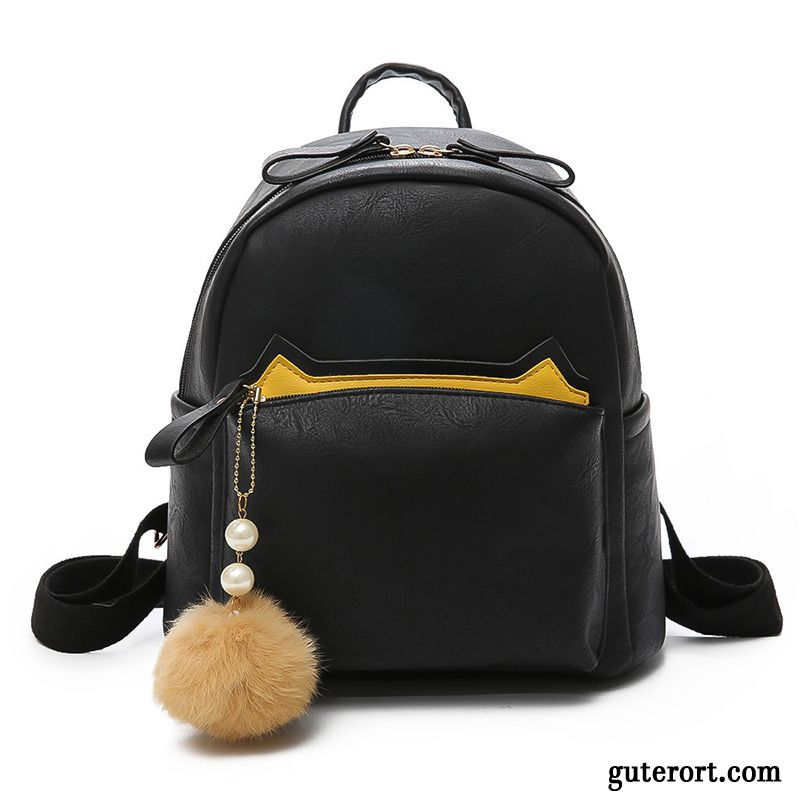 Rucksäcke Damen Neu 2019 Tasche Qualität Weiches Leder Rucksack Schwarz