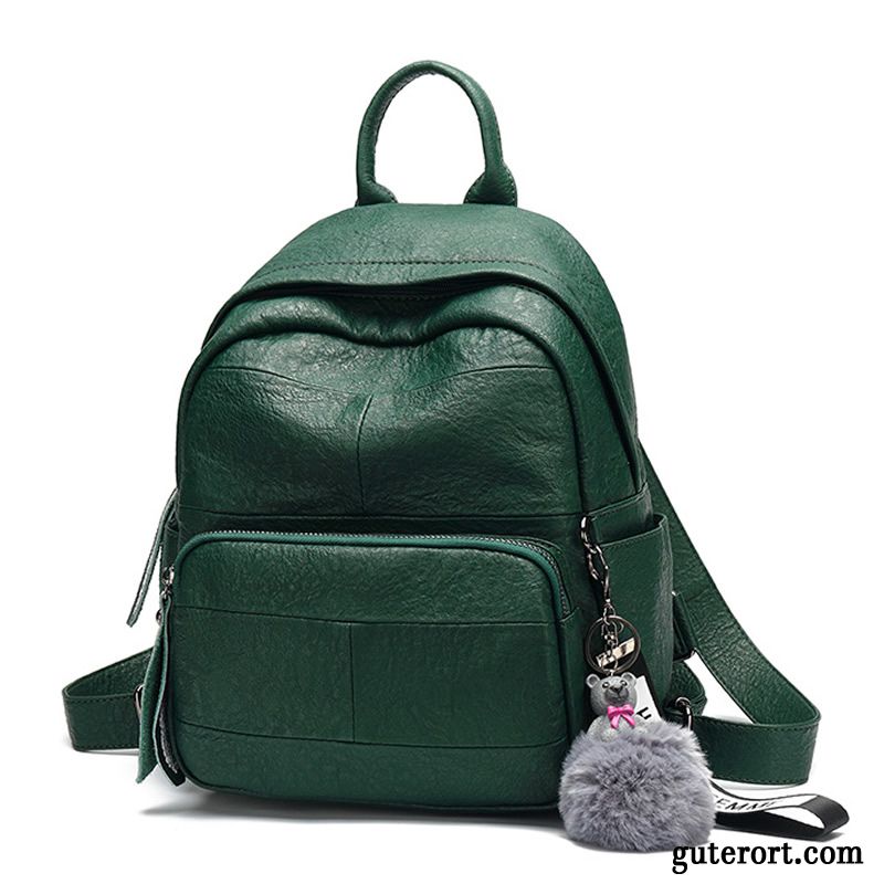 Rucksäcke Damen Rucksack Neu Schultasche 2019 Trend Weiches Leder Grün