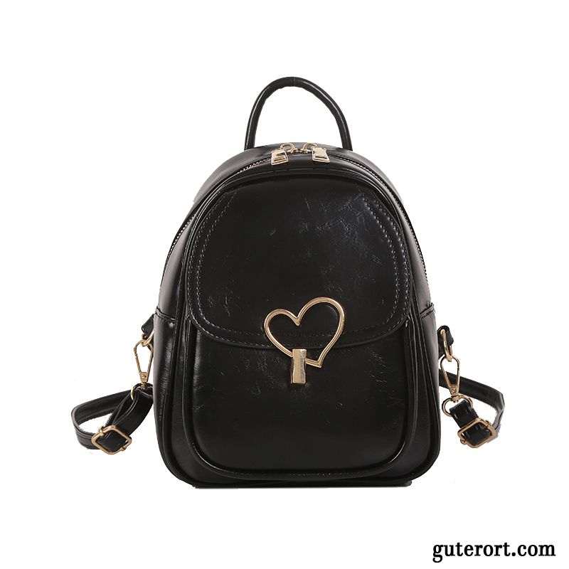 Rucksäcke Damen Tasche Neu Freizeit Mini All Match Student Schwarz