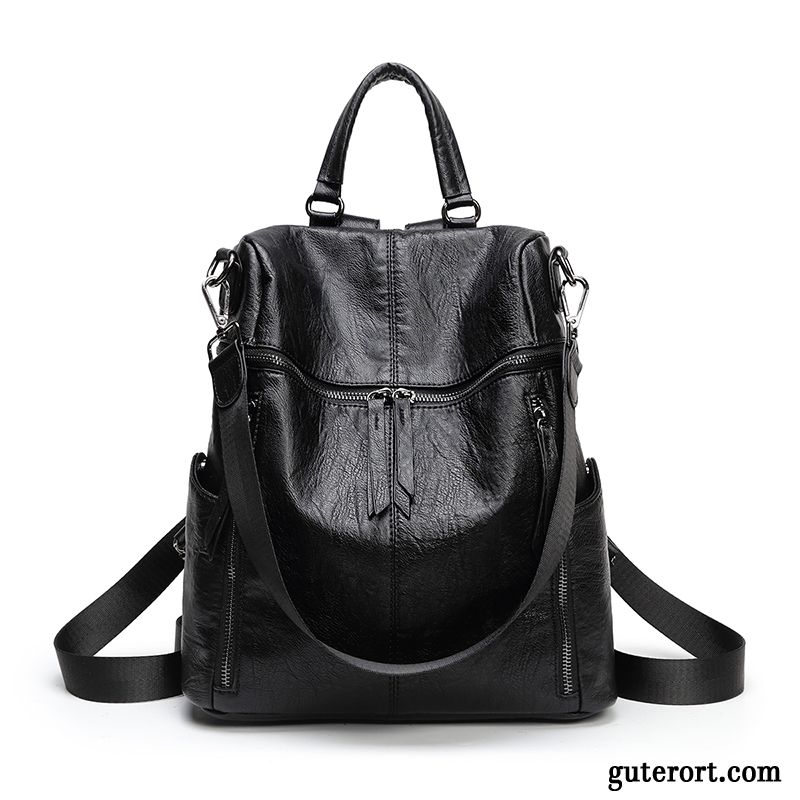 Rucksäcke Damen Tasche Rucksack 2019 All Match Reisen Mode Schwarz