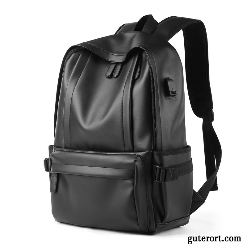 Rucksäcke Herren Computer Tasche Große Kapazität Rucksack Mittel Student Gymnasium Schwarz