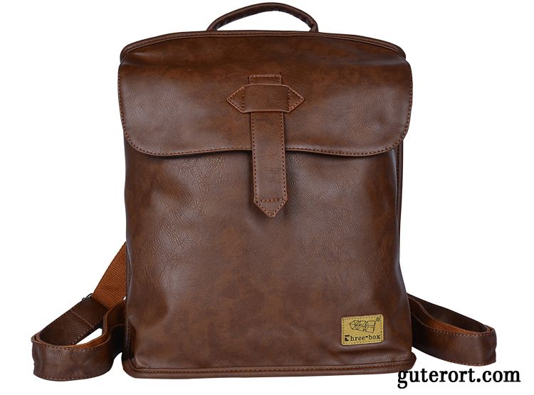 Rucksäcke Herren Mode Damen Trend Schultasche Mini Freizeit Braun Hell