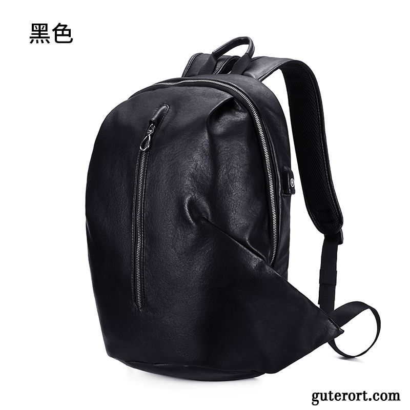 Rucksäcke Herren Schultasche Mode Trend Student Reisen Freizeit Schwarz