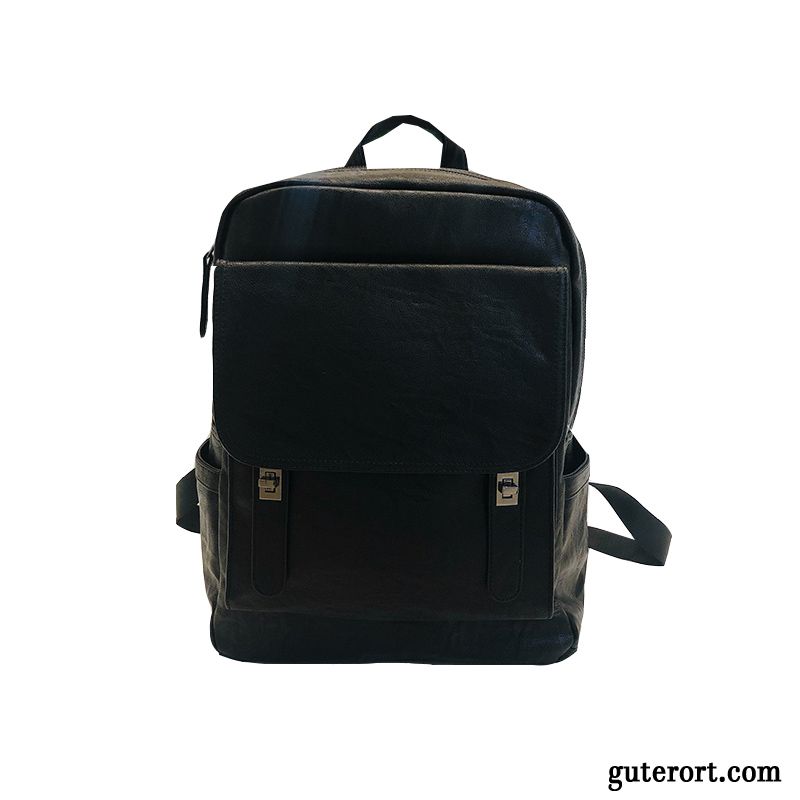 Rucksäcke Herren Tasche All Match Neu Mode Freizeit Reisen Schwarz