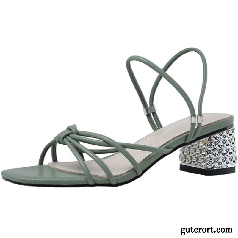 Sandalen Damen Schuhe Pumps Mode Allgleiches Neue Sommer Grün