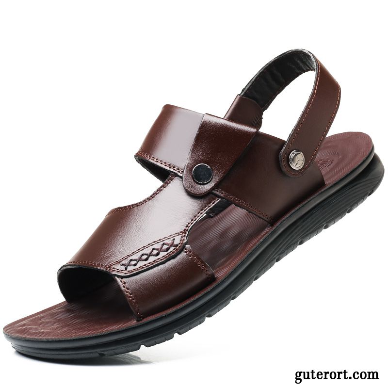 Sandalen Herren Europa Neue Casual Trend Persönlichkeit Hausschuhe Braun