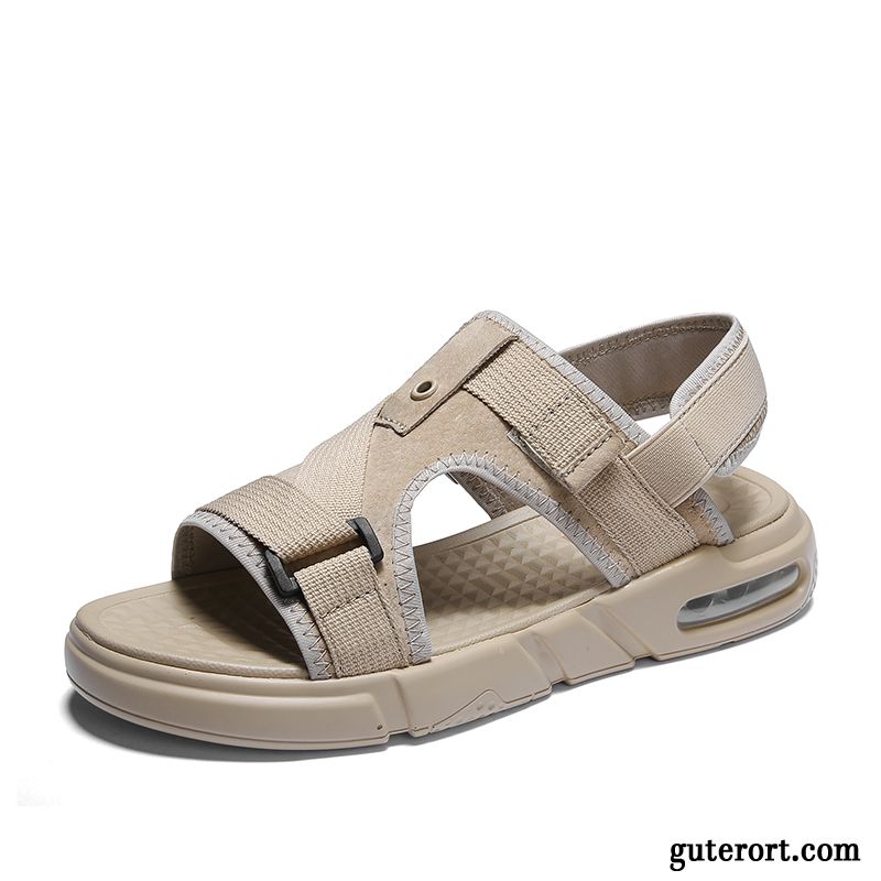 Sandalen Herren Mode Casual Allgleiches Trend Sommer Hausschuhe Sandfarben